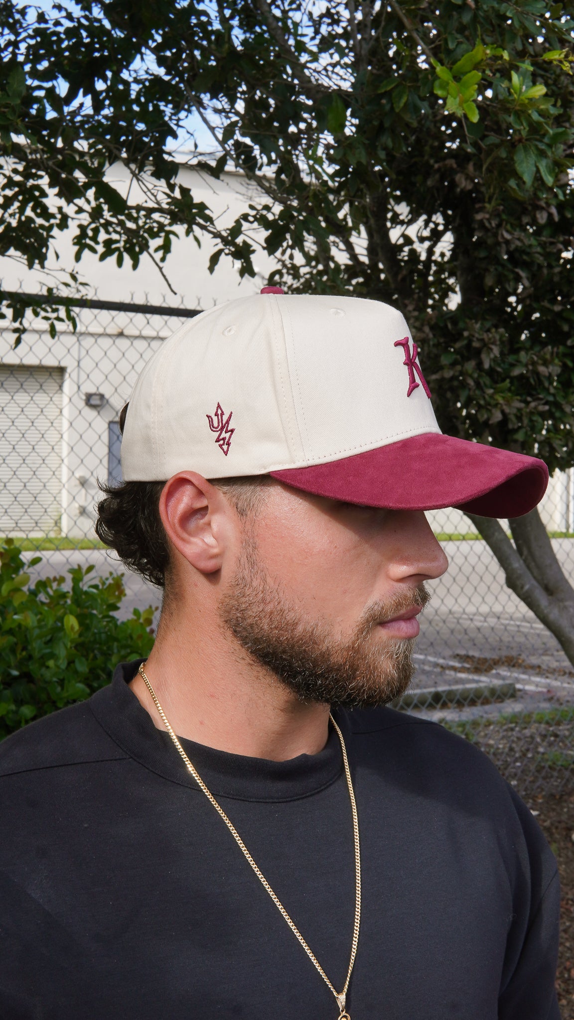 Staple Cream/Maroon Snapback