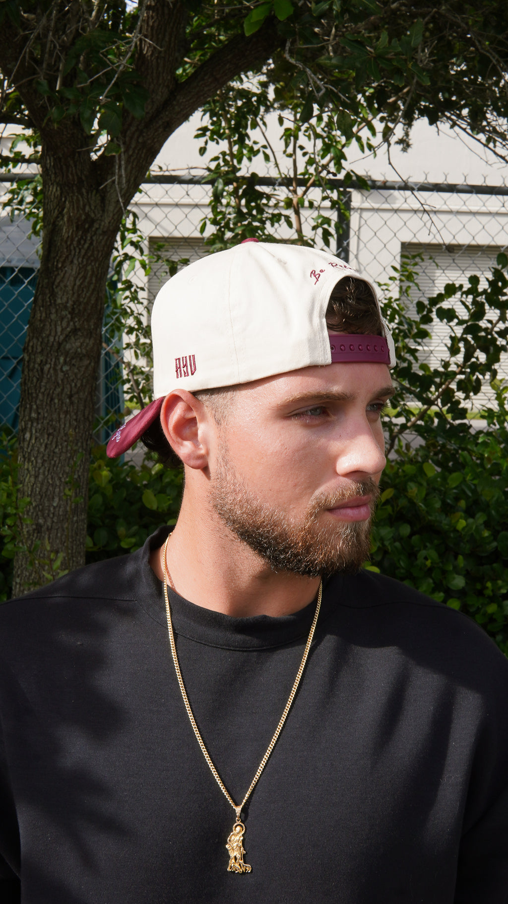 Staple Cream/Maroon Snapback