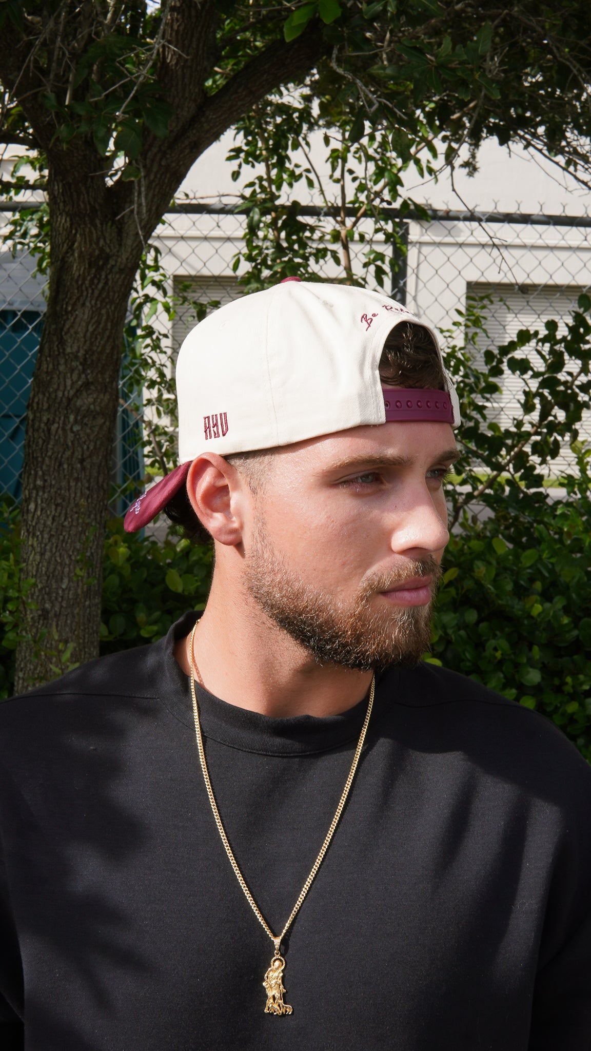 Staple Cream/Maroon Snapback