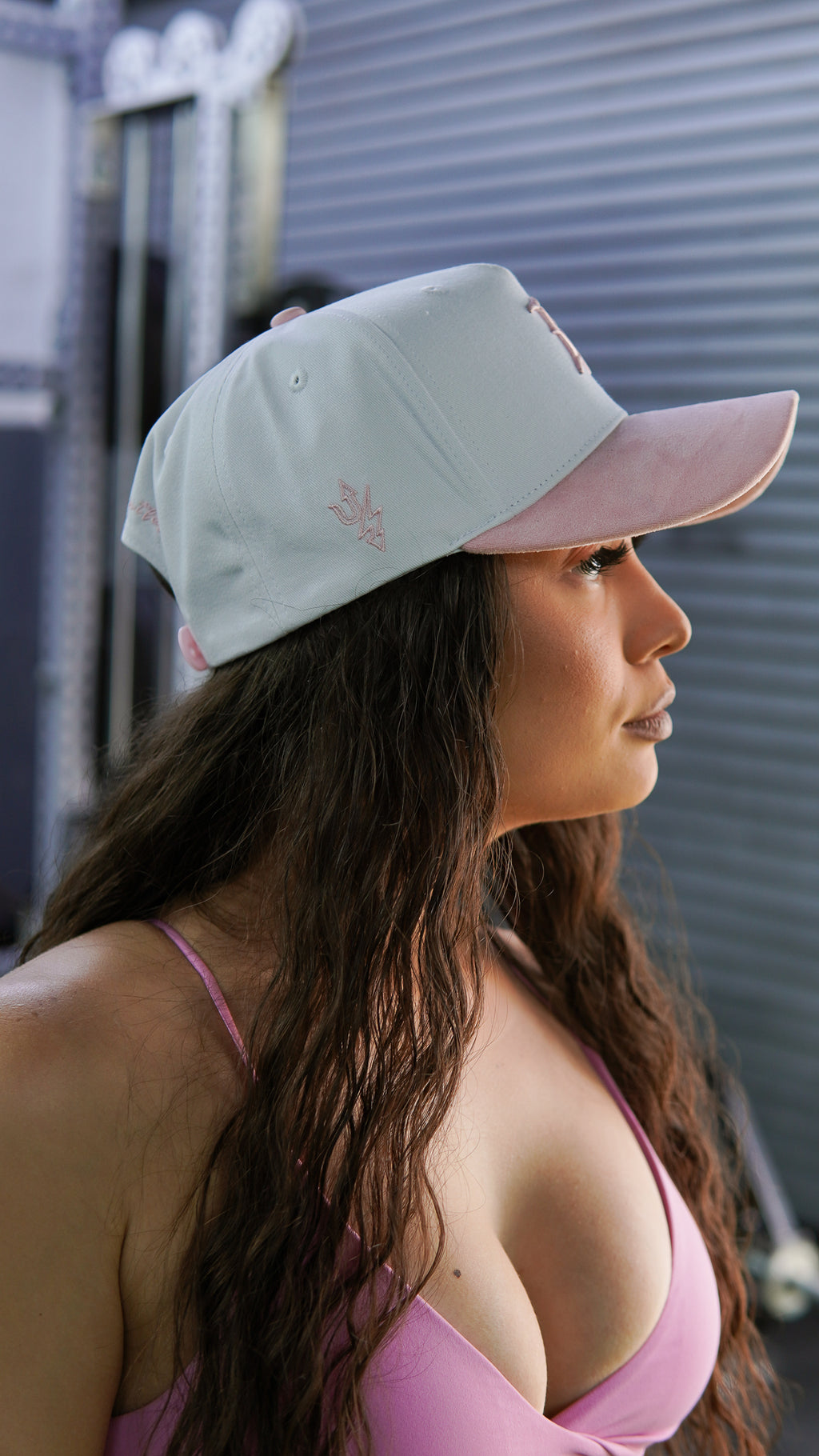 Staple White/Pink Snapback