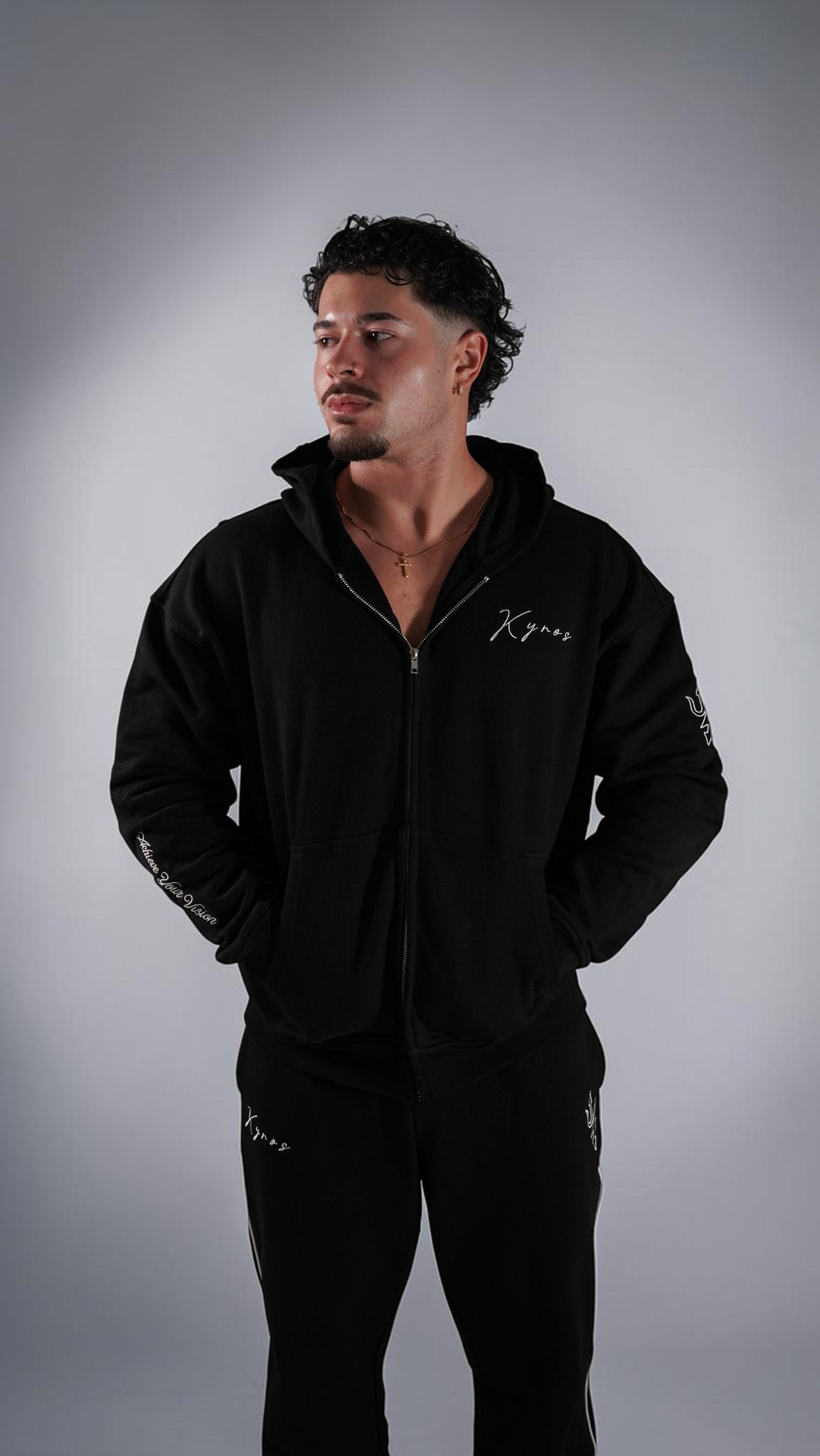 Signature Black Zip Up