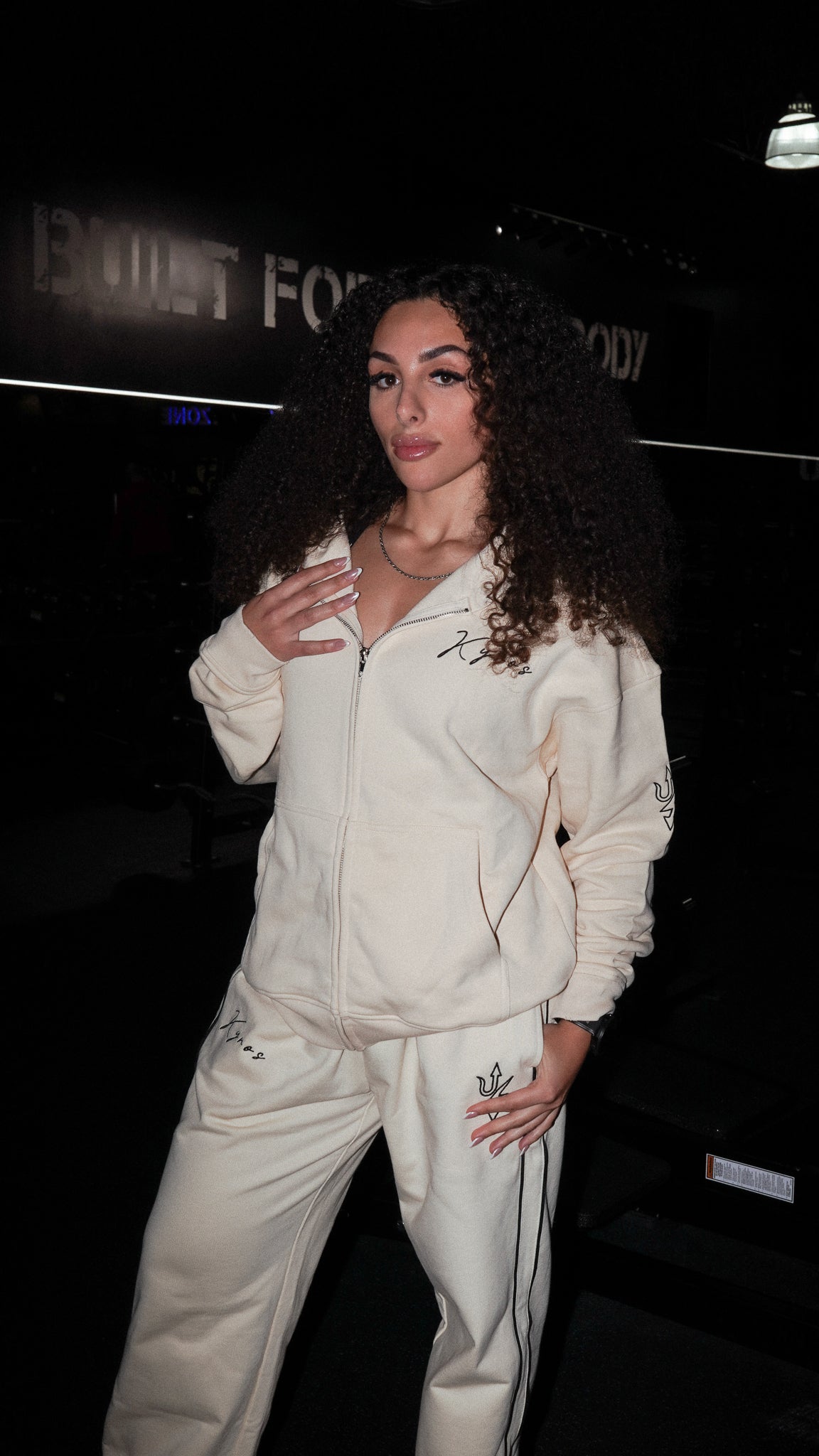 Signature Cream Zip Up