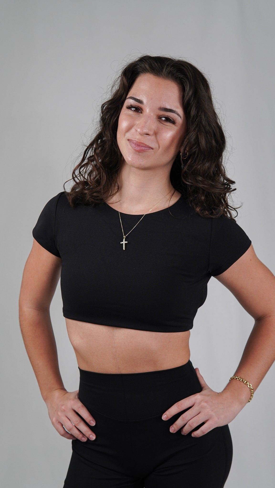 Curve Black Open Back Top