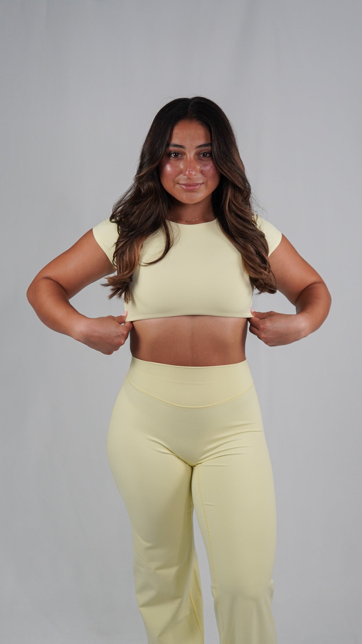 Curve Butter Yellow Open Back Top