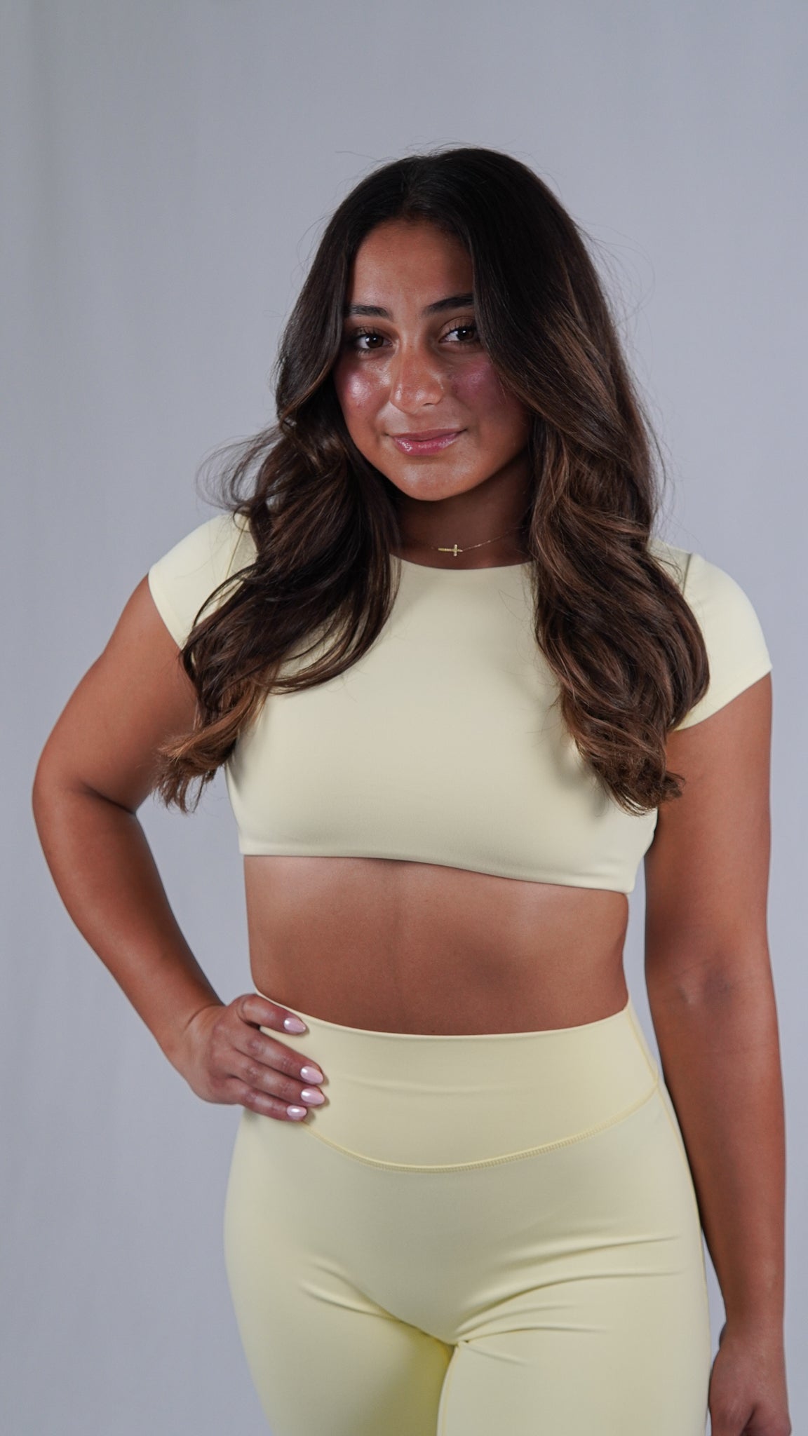 Curve Butter Yellow Open Back Top