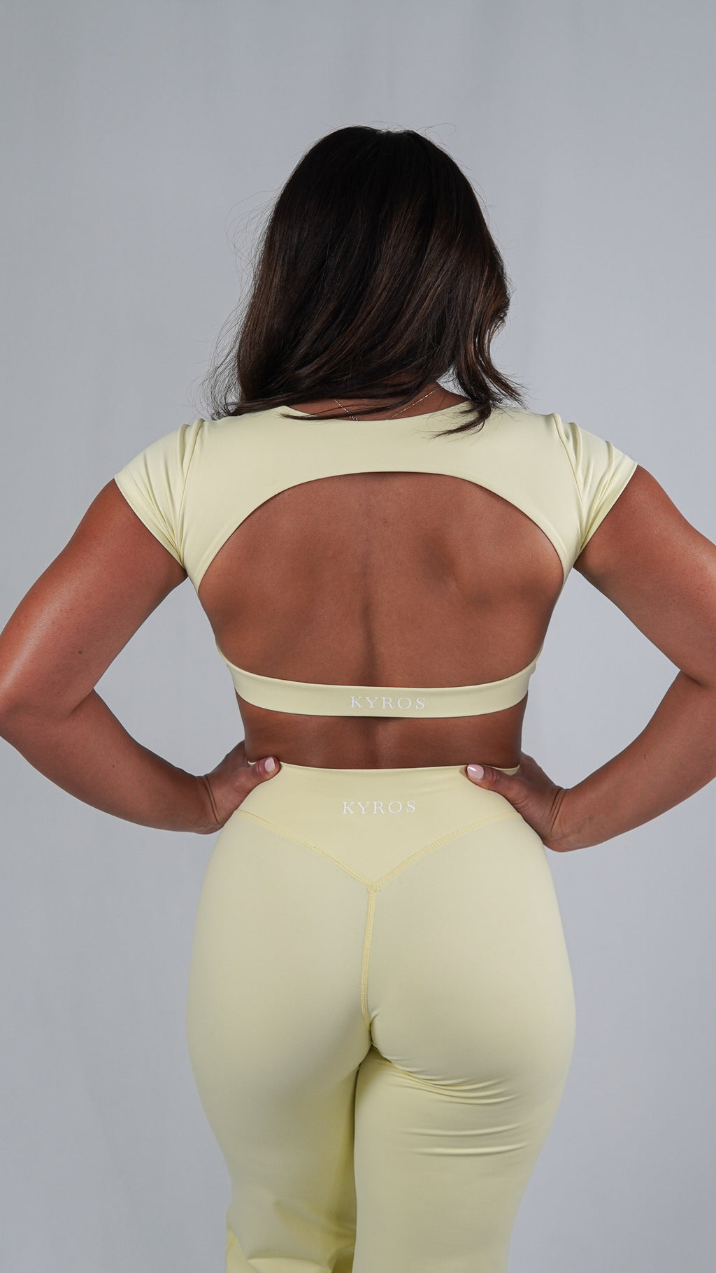 Curve Butter Yellow Open Back Top