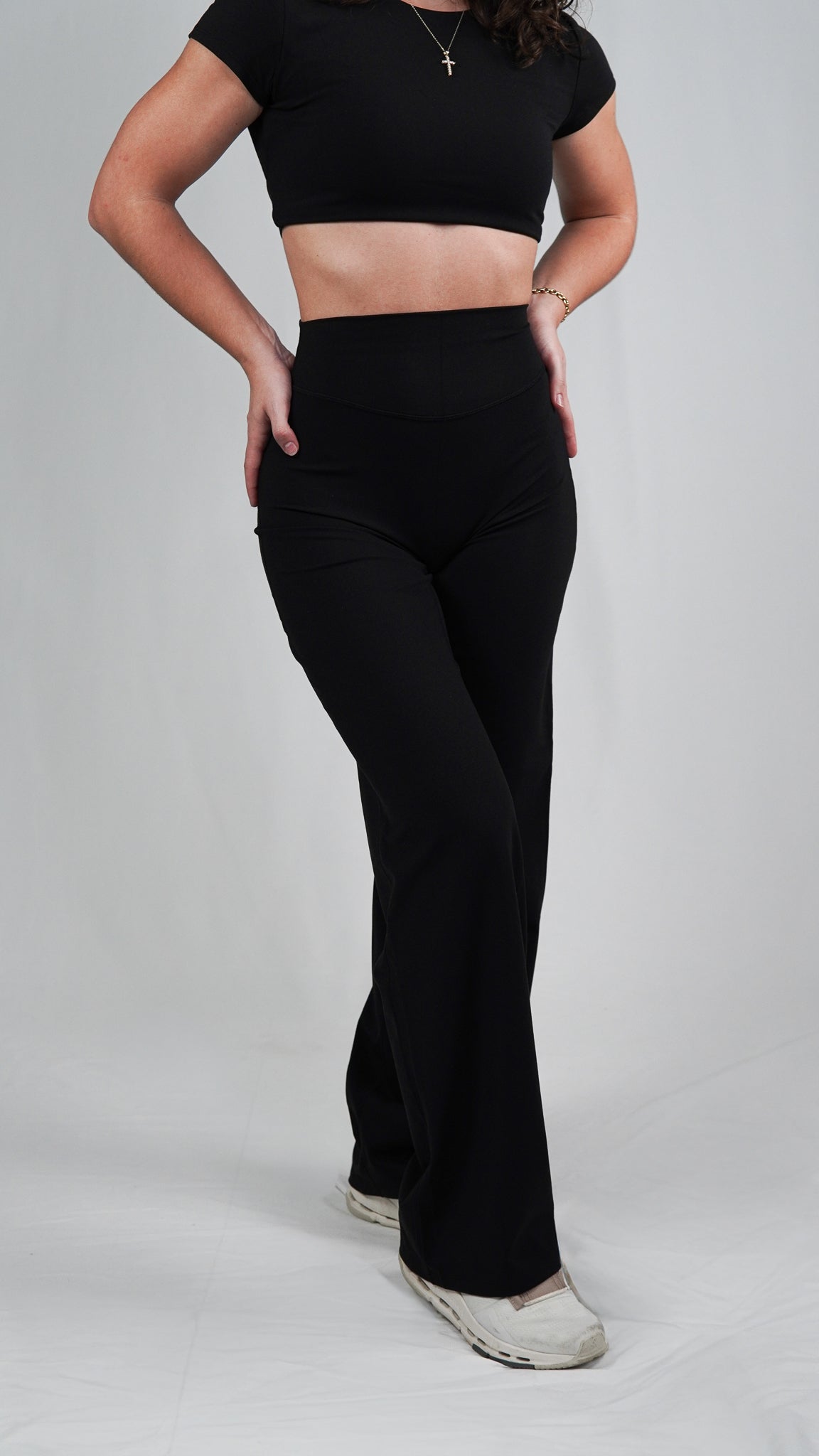 Curve Black Straight Leg Flare Leggings