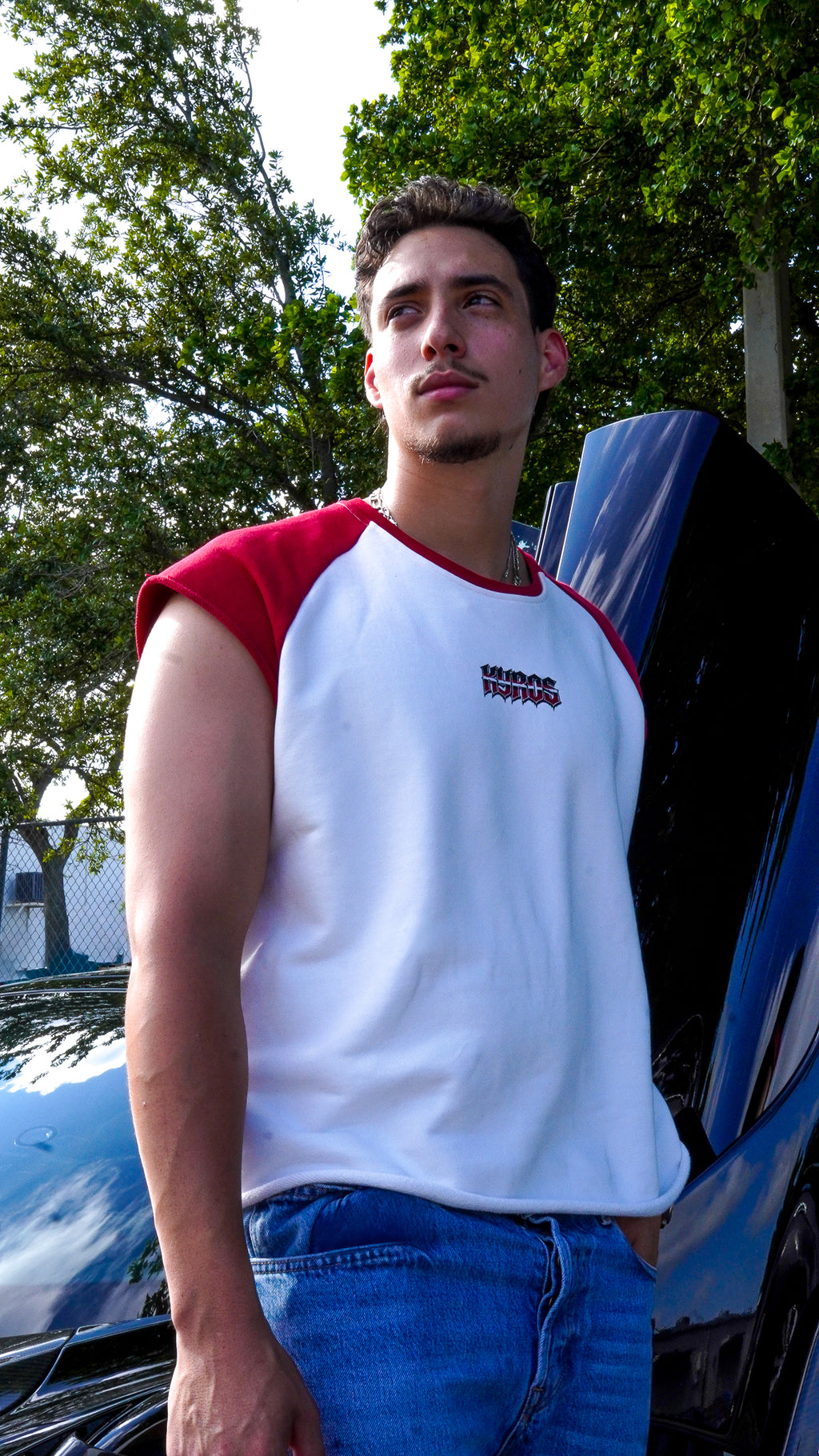 Red Retro Cut Off