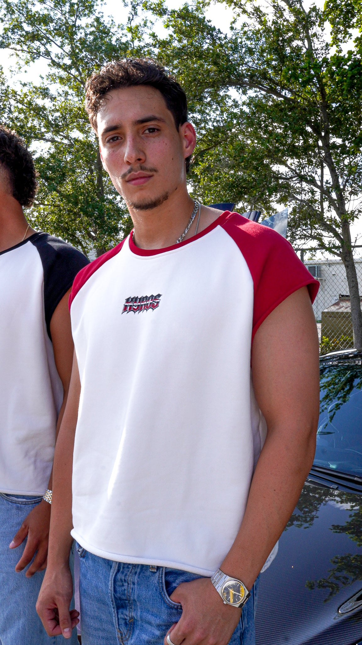 Red Retro Cut Off