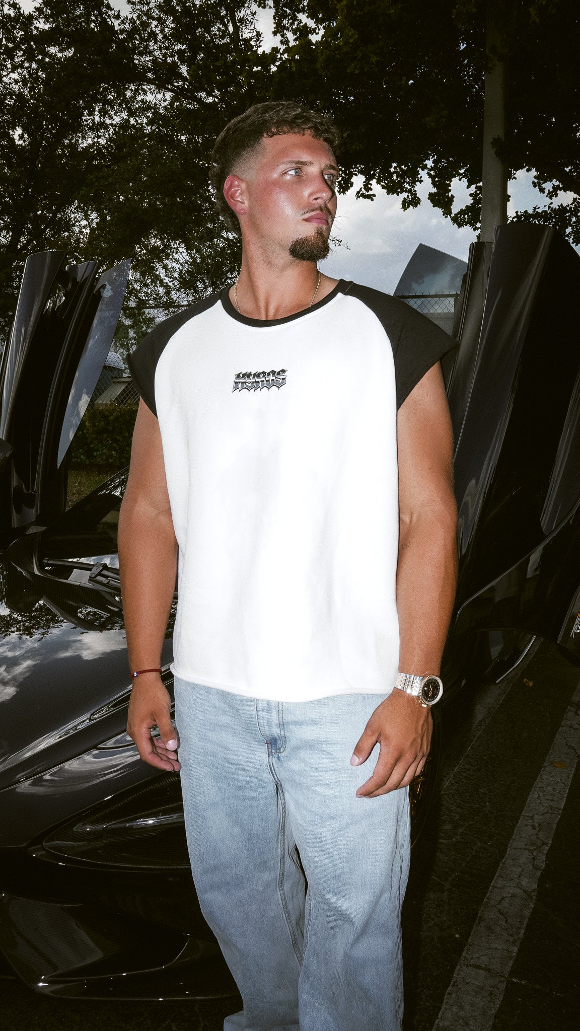 Black Retro Cut Off
