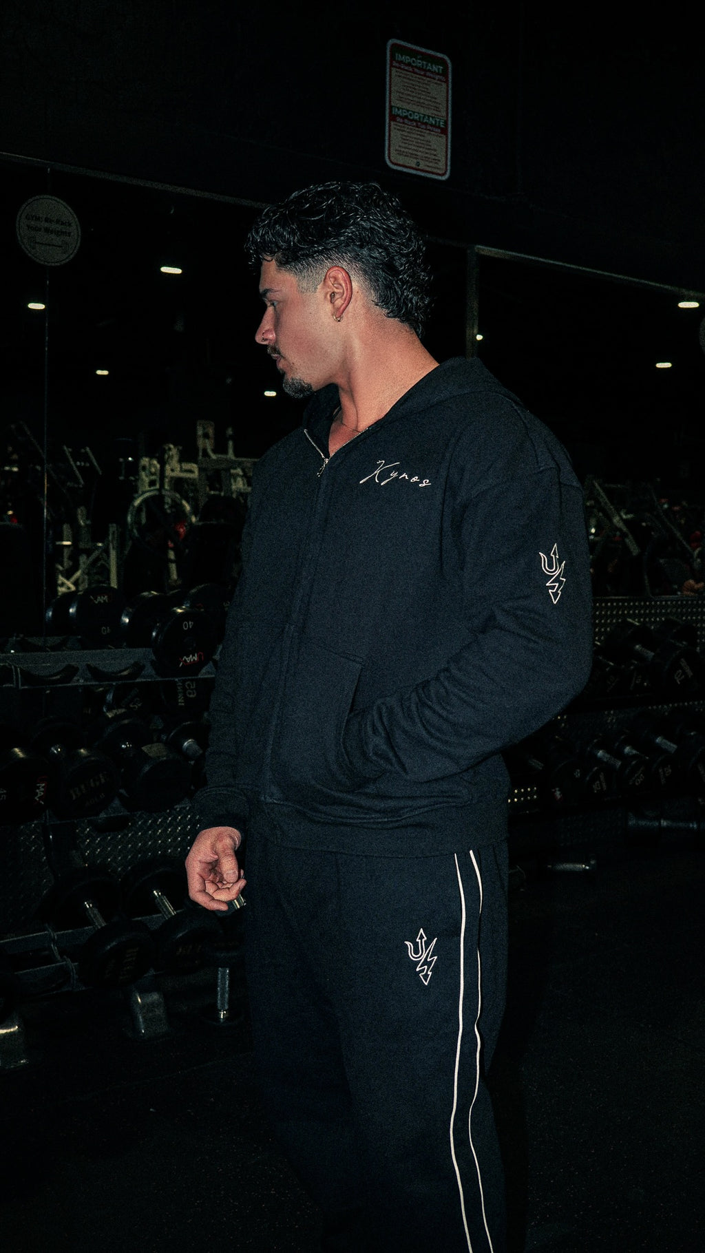 Signature Black Zip Up