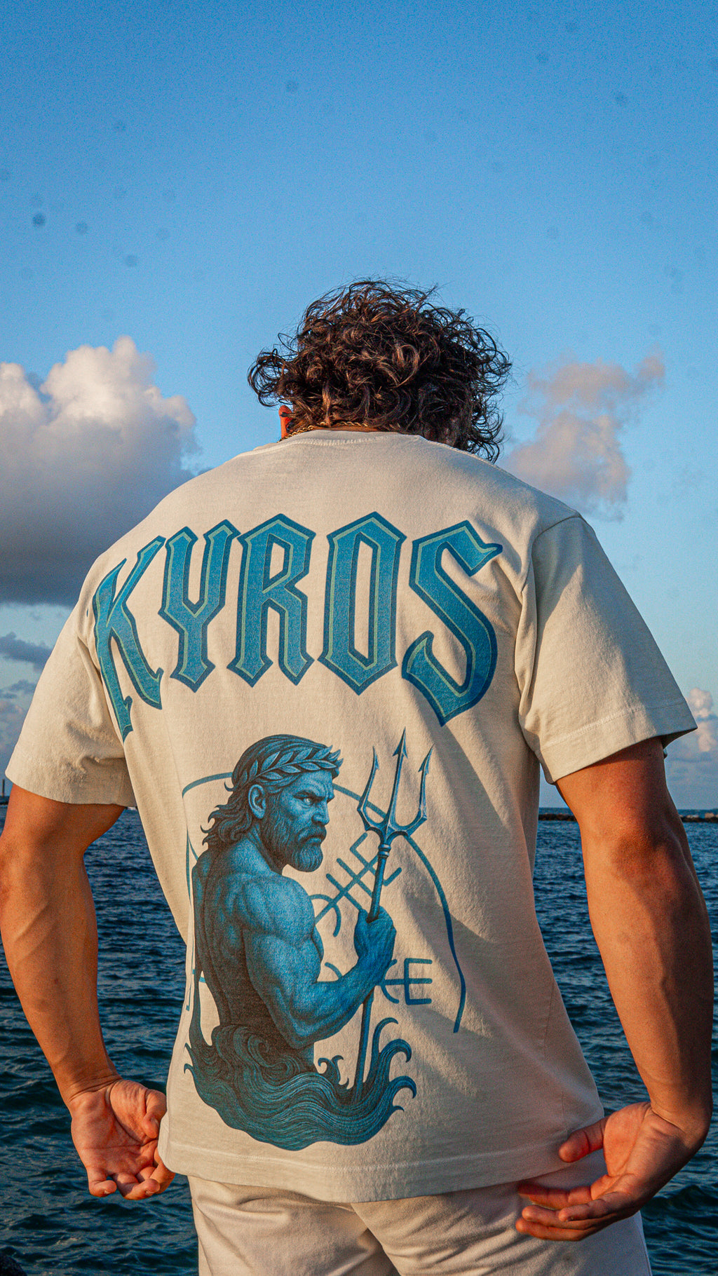 Poseidon White Oversized Tee