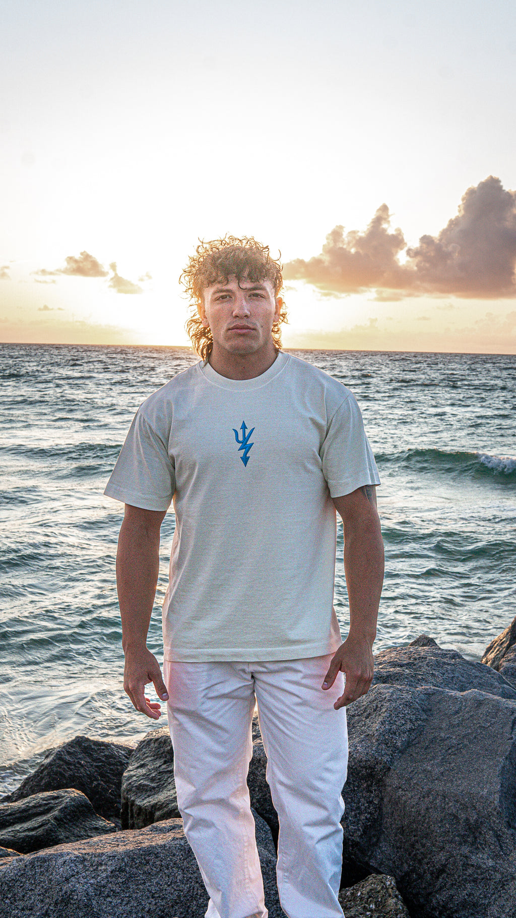 Poseidon White Oversized Tee