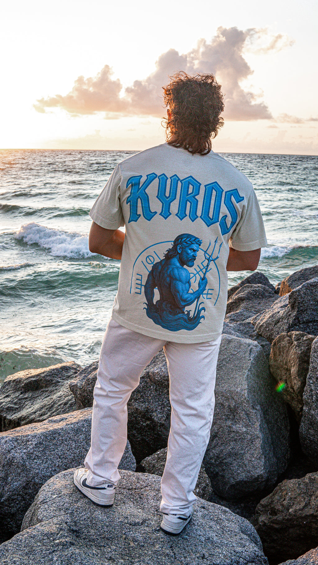 Poseidon White Oversized Tee