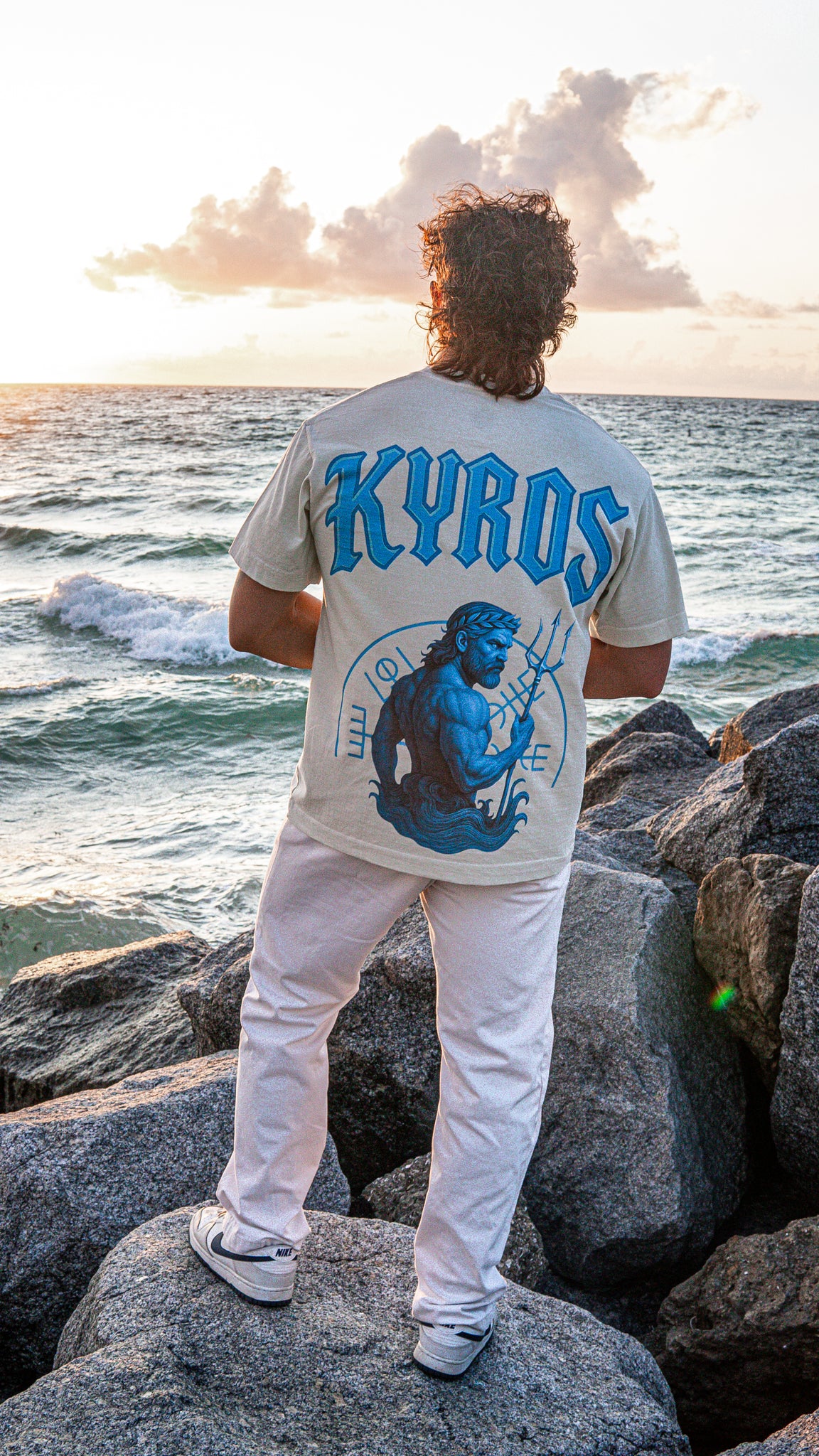 Poseidon White Oversized Tee