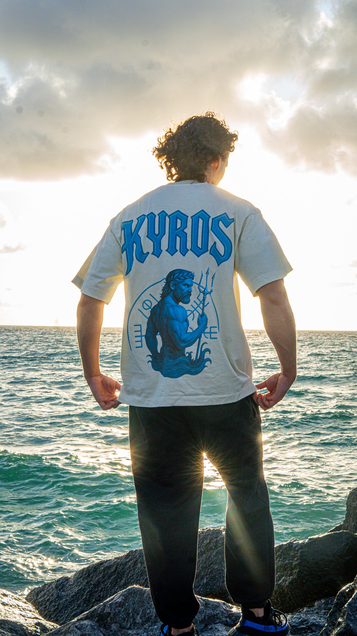 Poseidon White Oversized Tee