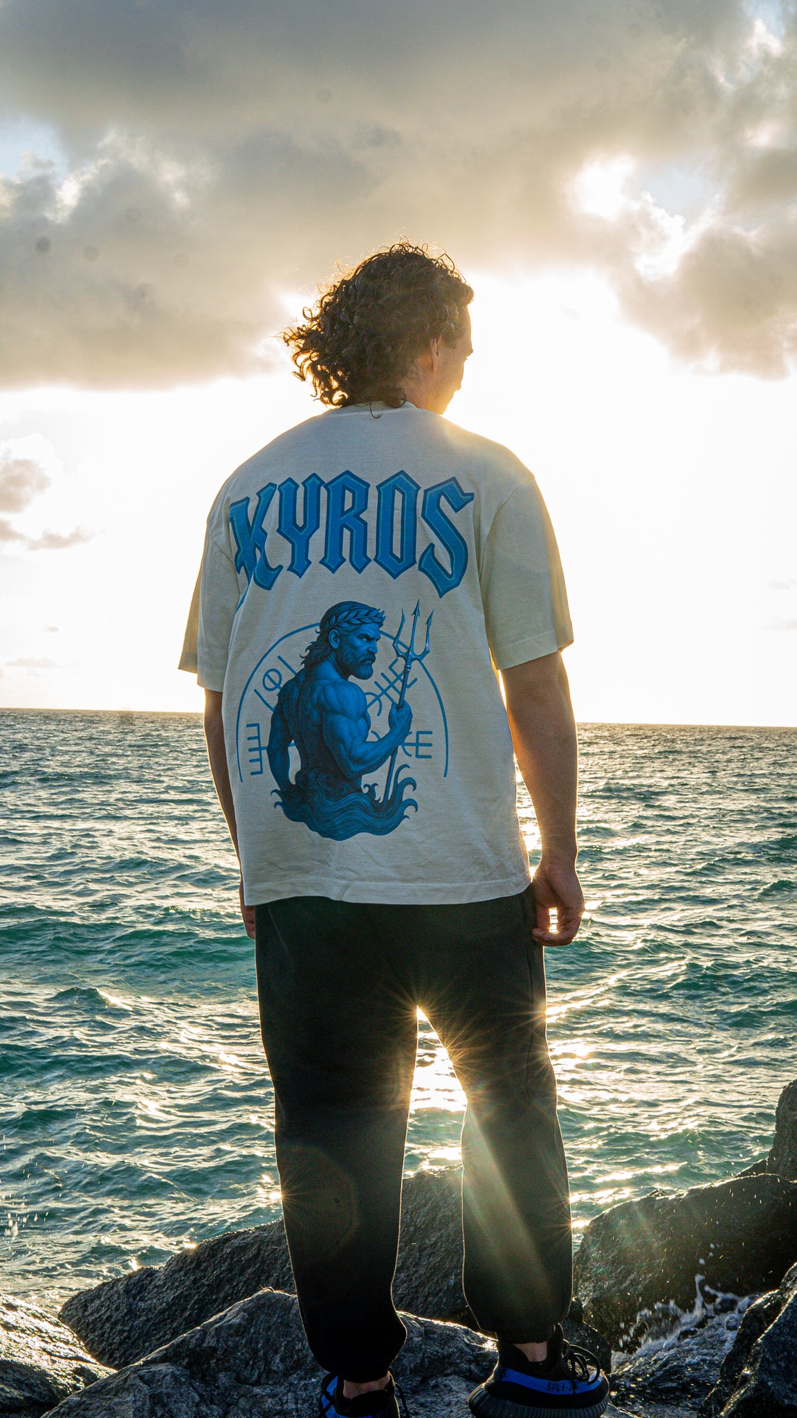 Poseidon White Oversized Tee