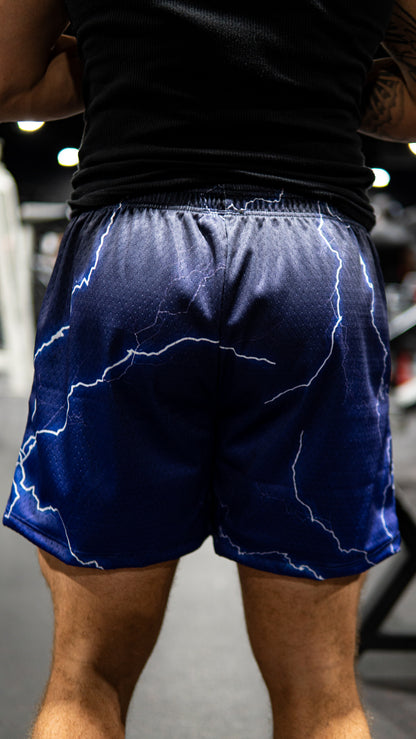 Blue Lightning Mesh Shorts