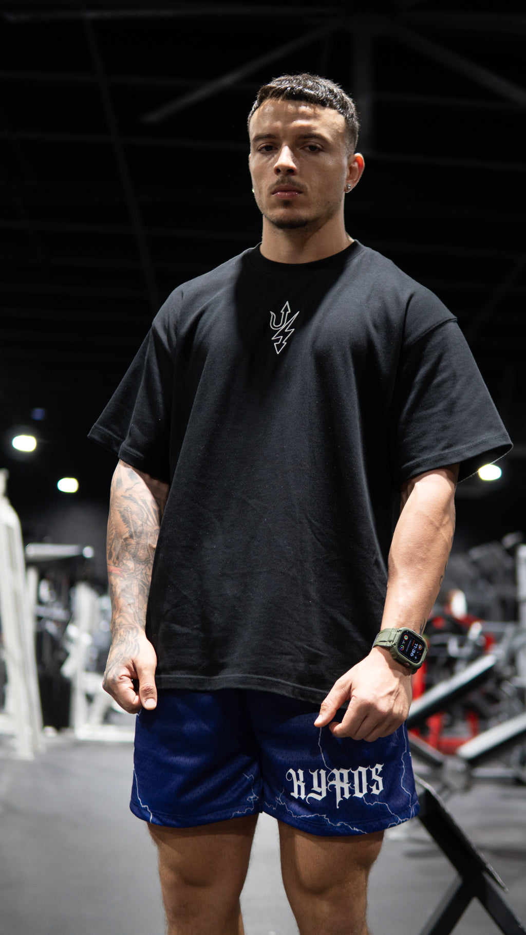 Blue Lightning Mesh Shorts