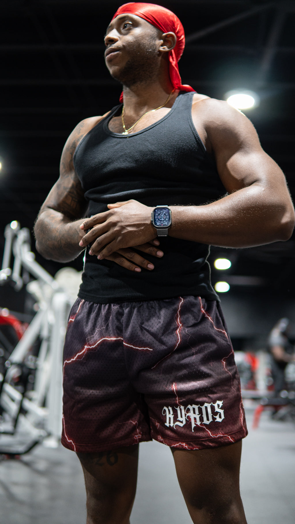 Red Lightning Mesh Shorts