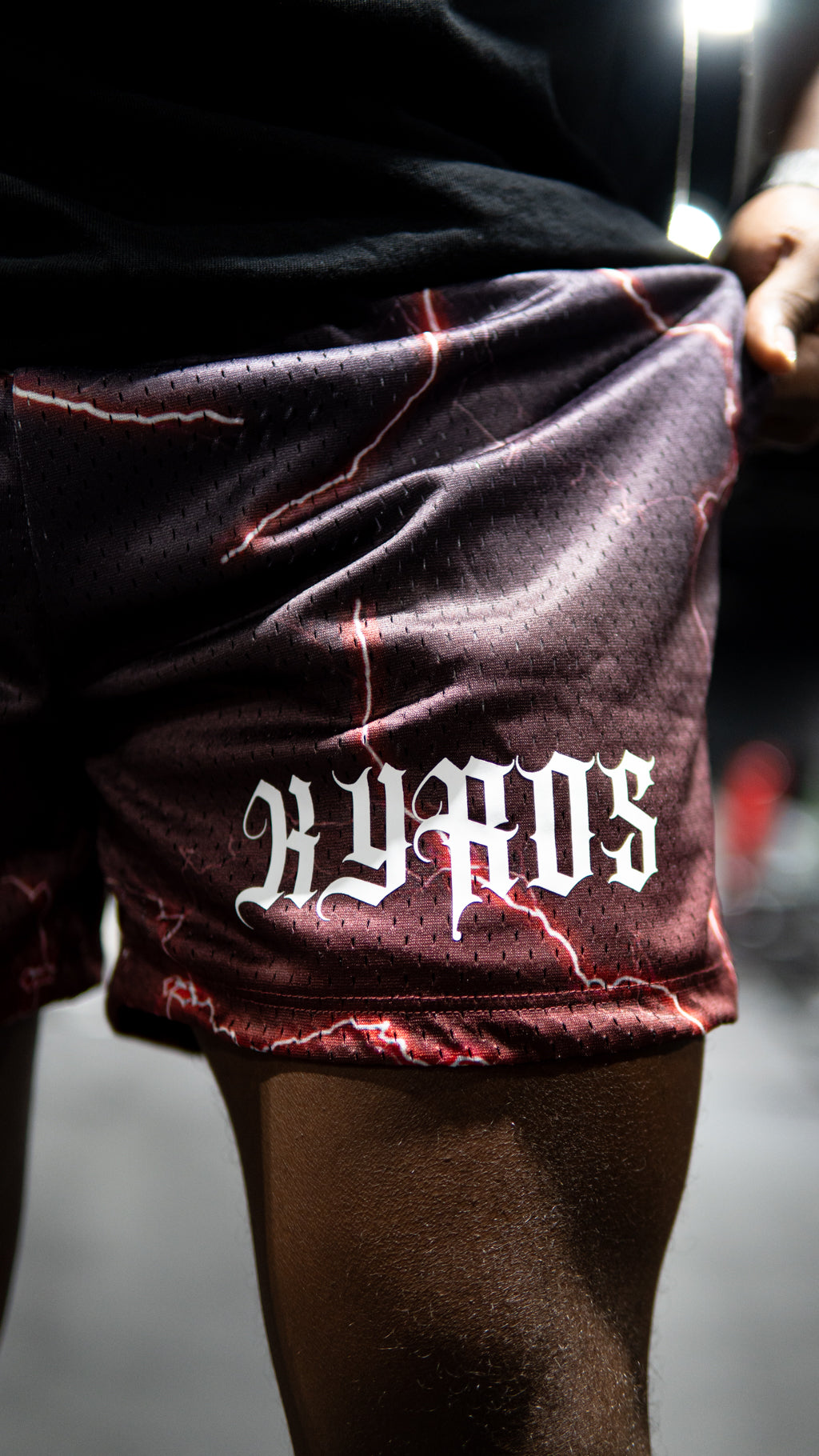 Red Lightning Mesh Shorts