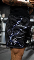 Purple Lightning Mesh Shorts