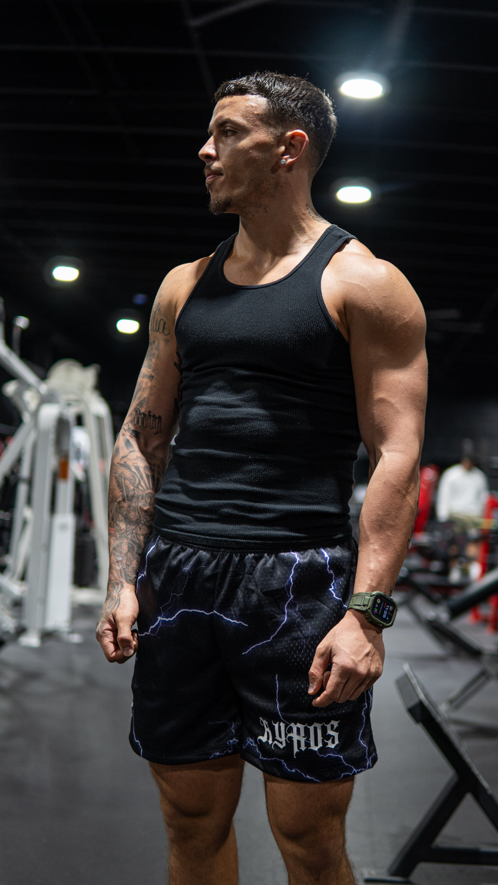 Purple Lightning Mesh Shorts