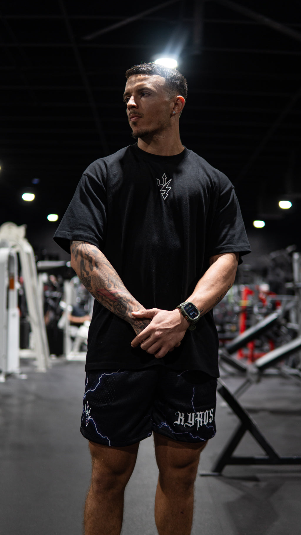 Purple Lightning Mesh Shorts